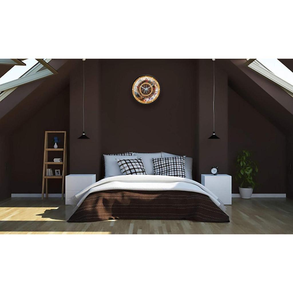 12-inch Designer Plastic Analogue Round WallClock for Home, Kitchen, Living Room, Bedroom, Office (30 Cm X 30 Cm X 6 Cm)
