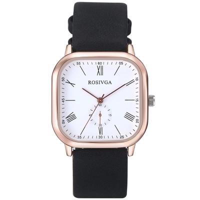 Leather Wristwatch for Men and Antique Roman Alphabet Analog Square and Gift for Him or Her Women, Display, Shape, Waterproof, Men's Women's Watch,