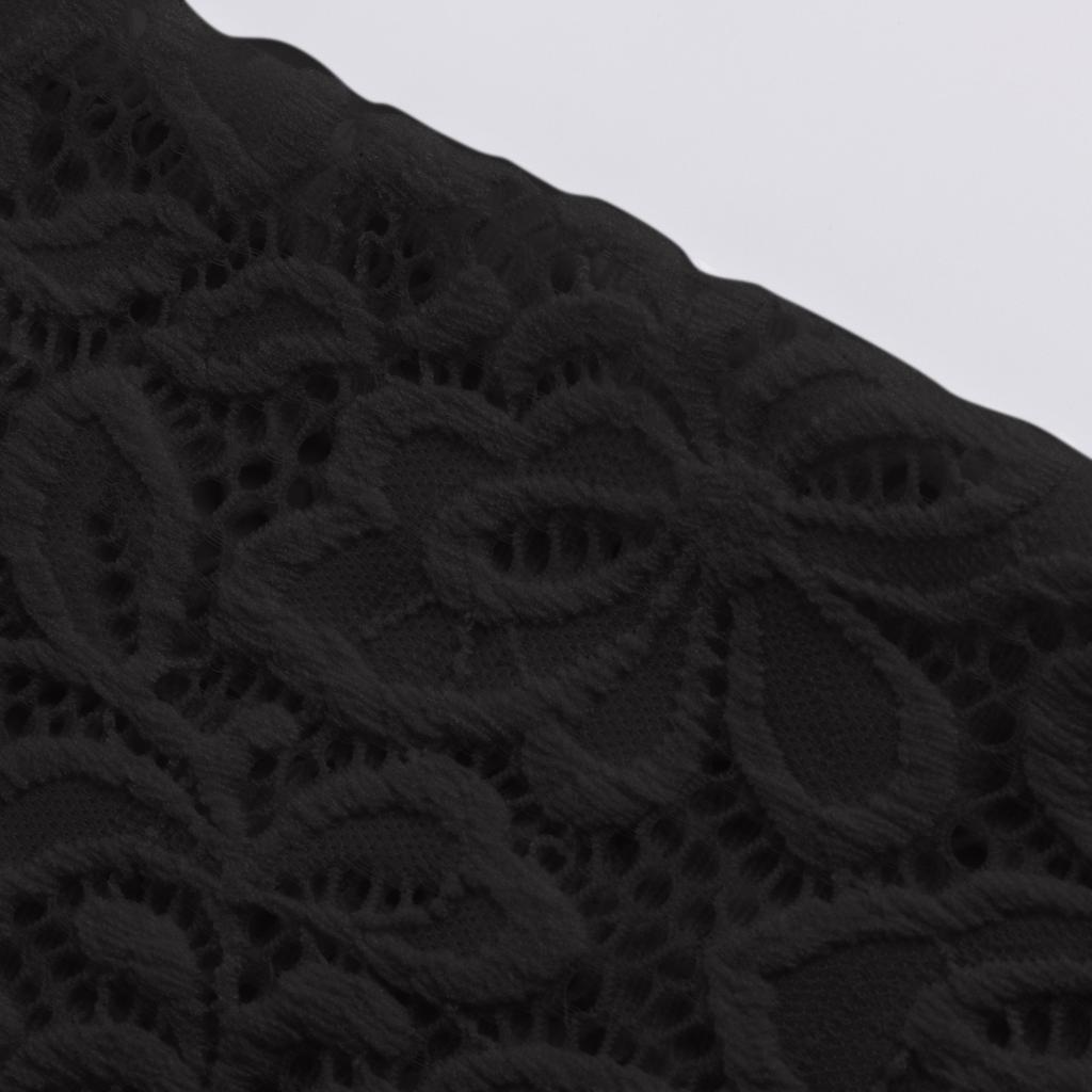 Women's Fashion Strapless Lace One Neck Long Sleeve Hollow Lace Blouse Top