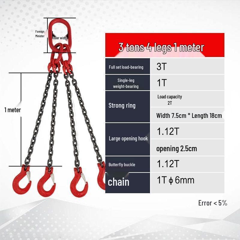 Double & Four Hook G80 Manganese Steel Lifting Chain Sling for Crane Hoist