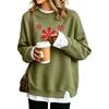 Dame Sweatshirt Juleprint Langærmet Løstsiddende Til Lag-på-lag Casual Pullover