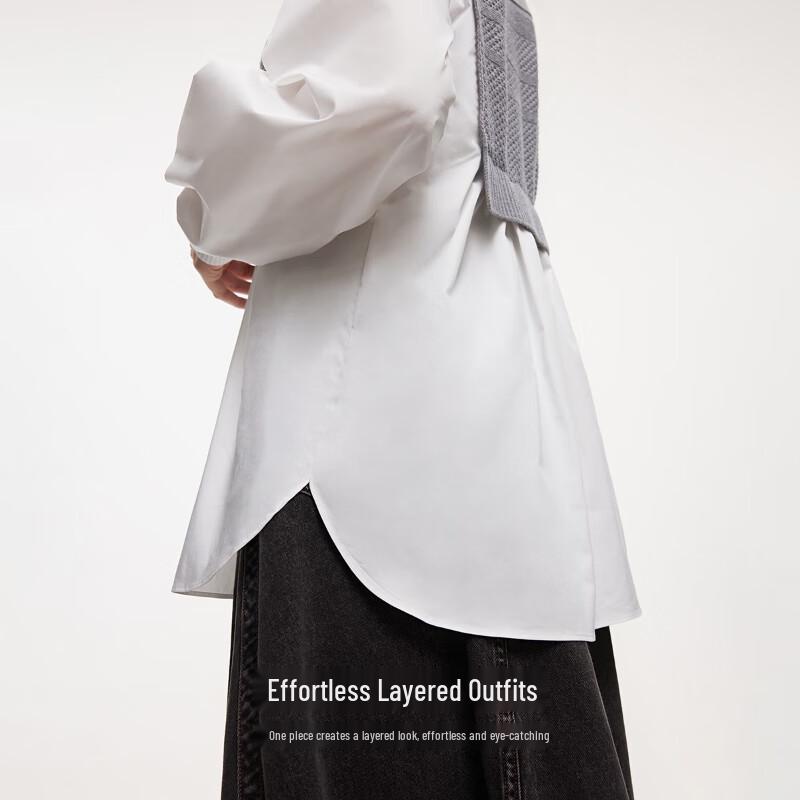 ONLY 2026 Spring Women's Faux Two-Piece Knit V-Neck Shirt