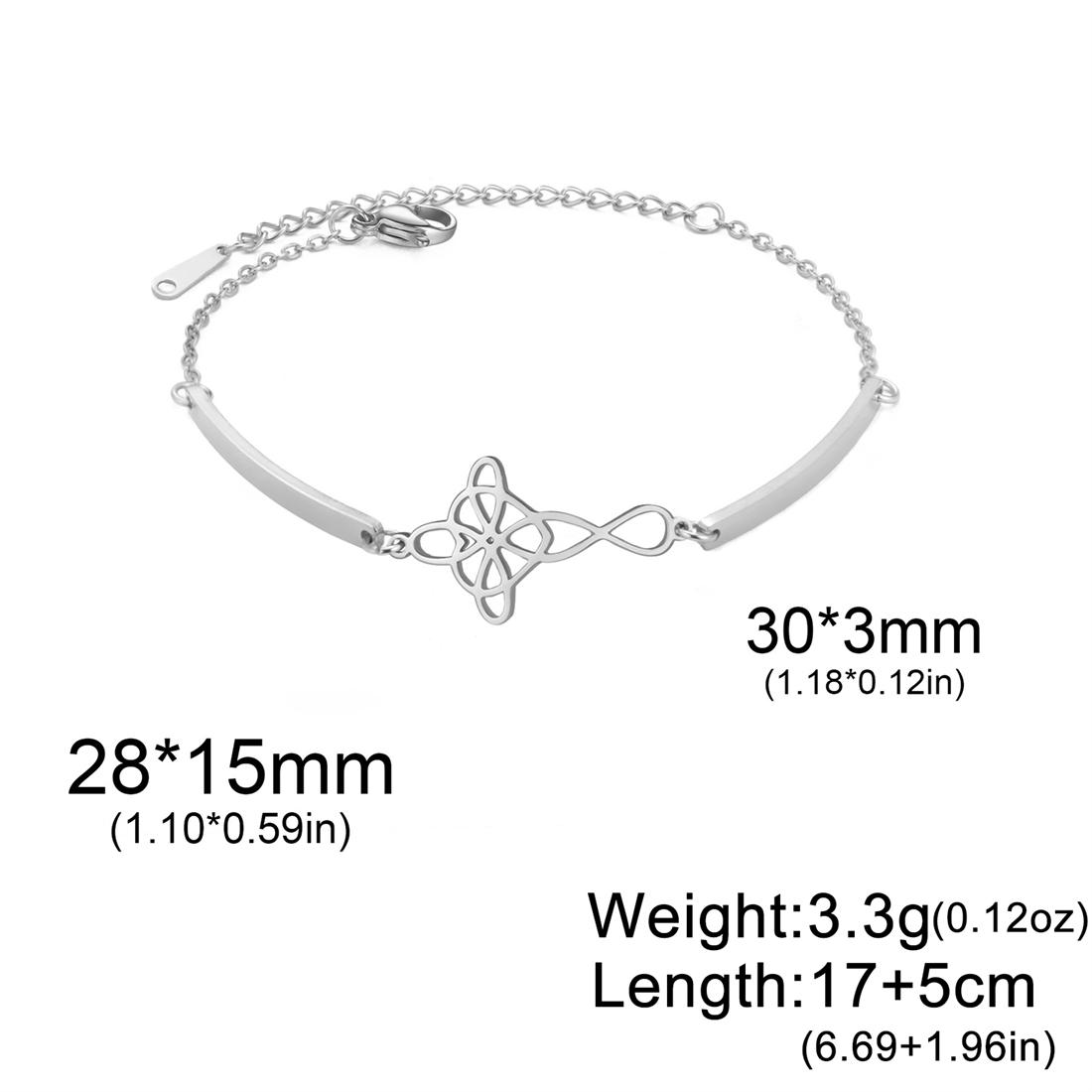 

Love Celtics Knot Cross Bracelet for Women Stainless Steel Fashion Hollow Witch Knot Bracelet Irish Amulet Jewelry Gift