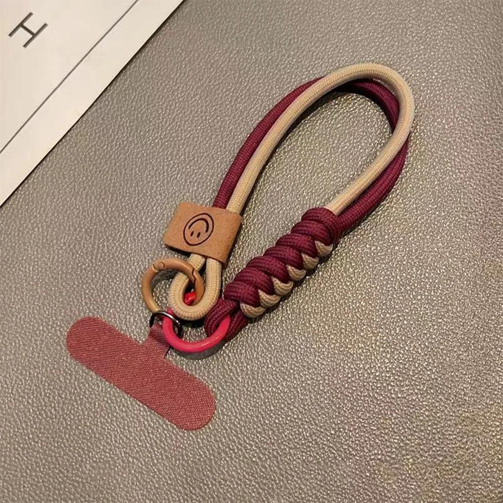 Collision Woven Phone Case Universal Hanging Rope Short Handheld Pendant Fall Versatile Wristband Trend Niche