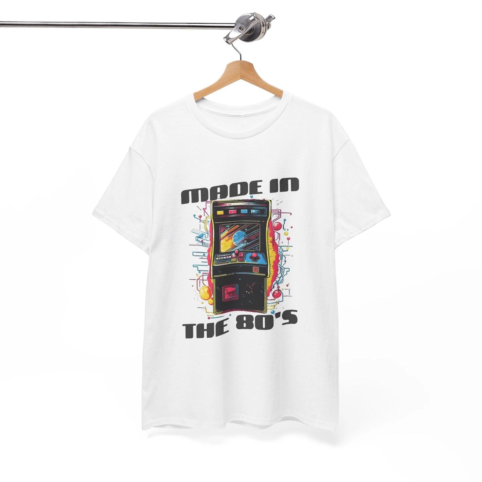 

Made In The 80s Tshirt Retro Arcade Graphic Gaming Unisex Heavy Cotton Tee S