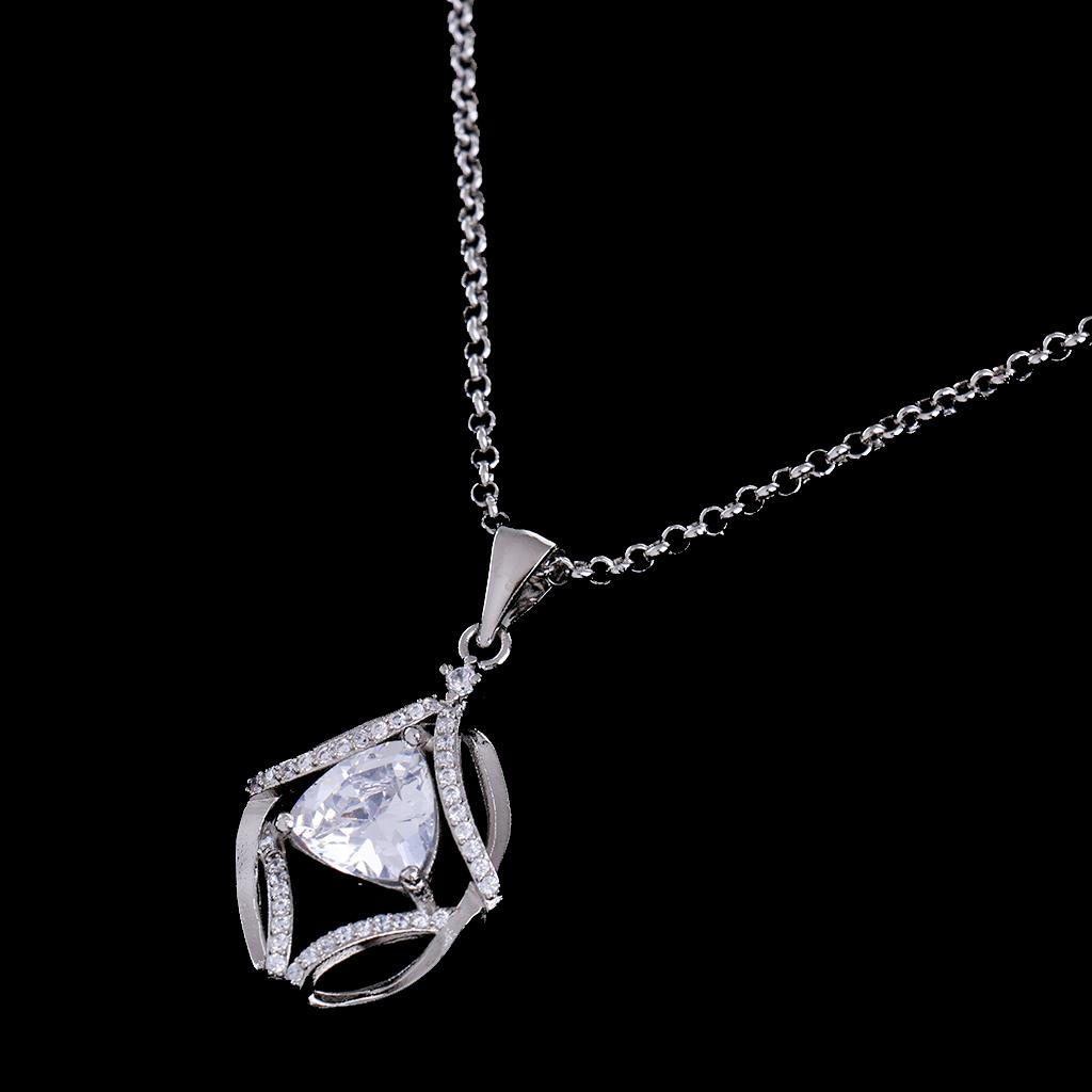 Modische Kristall Zirkon Anhänger Halskette Gold/ Legierungs Kette