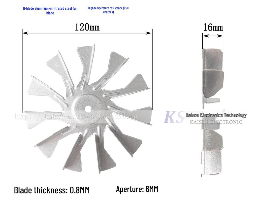 Motor Air Fryer 304 Stainless Steel Steam Oven Fan Blades: 20mm, 19mm, 0mm, 11mm Galvanized Sheet.