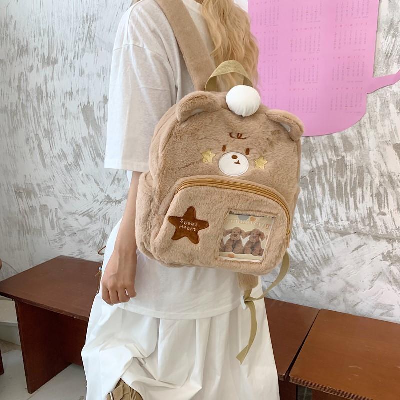 Chickens Bears Squirrels Sheep Cartoon Backpack Teens Lightweight Student Bags