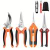 Heavy-Duty Garden Pruning Shears Set, Multi-Functional Pruning Shears/Fruit Picking Shears/Branch Cutters