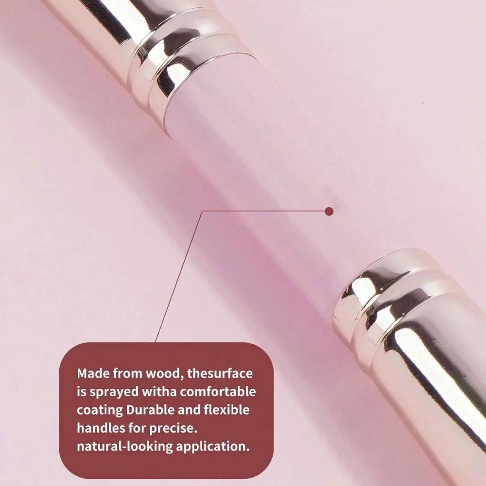 2/4/5Pcs Flat Top Dual-ended Makeup Brushes Soft Bristle Foundation Brush Set Beginner Makeup