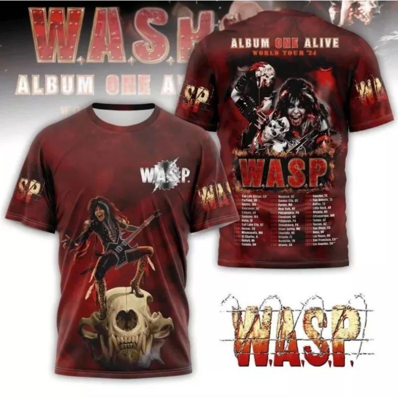 T-shirts Rock W.A.S.P Impression 3D Streetwear Hommes Femmes Mode Manches Courtes T-shirt Hip Hop T-shirts Enfants Hauts Vêtements Homme