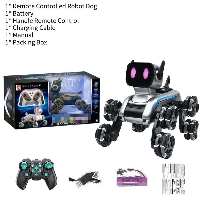 

Machine Controlled Remote Eight Wheeled Stunt Electronic Dog Swing Walking Arm чёрный