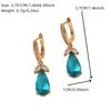 Artificial Crystal Earrings for Women 2025 New Water Drop Shape Dangle Earring Fashion Golden Party Jewelry Accessories