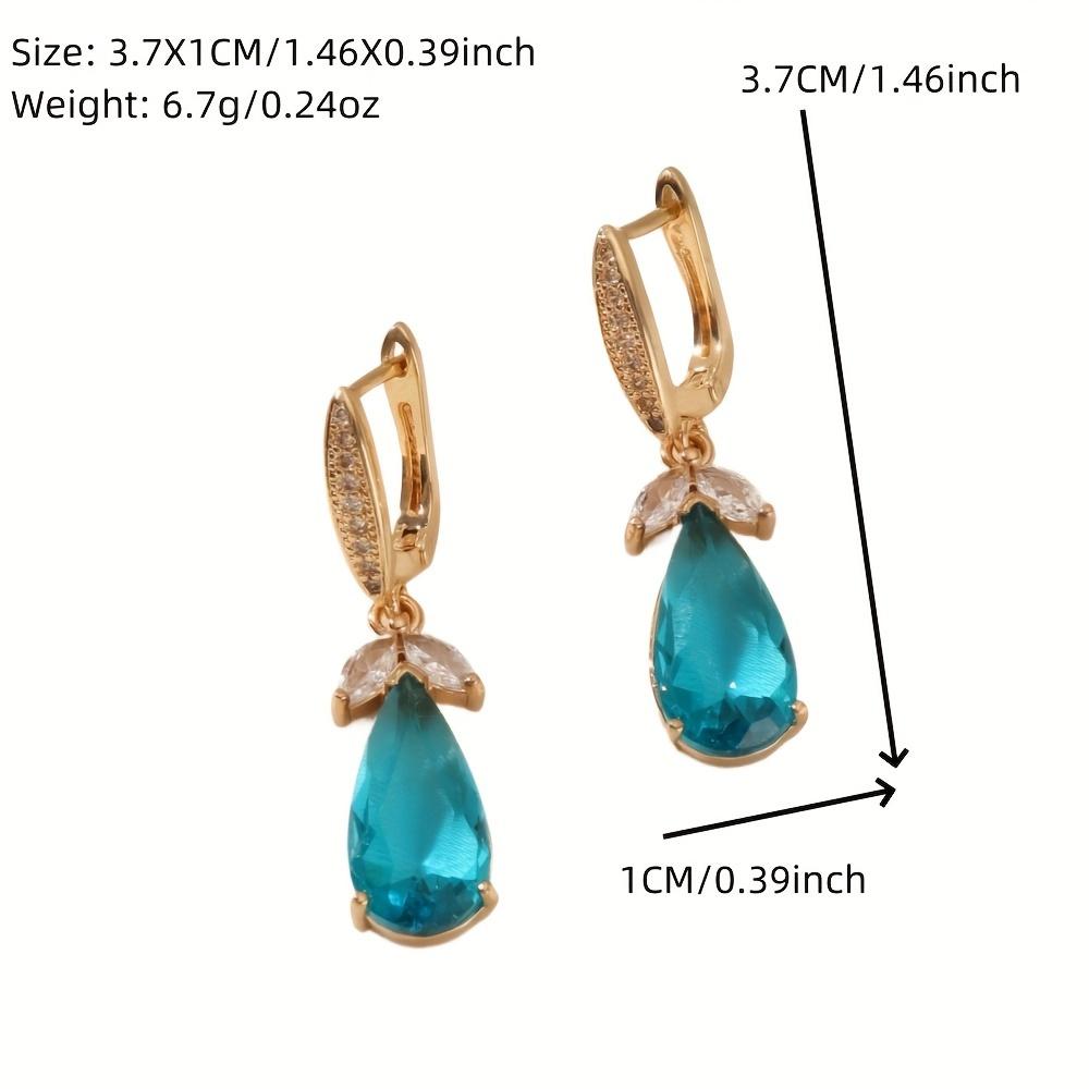 Artificial Crystal Earrings for Women 2025 New Water Drop Shape Dangle Earring Fashion Golden Party Jewelry Accessories