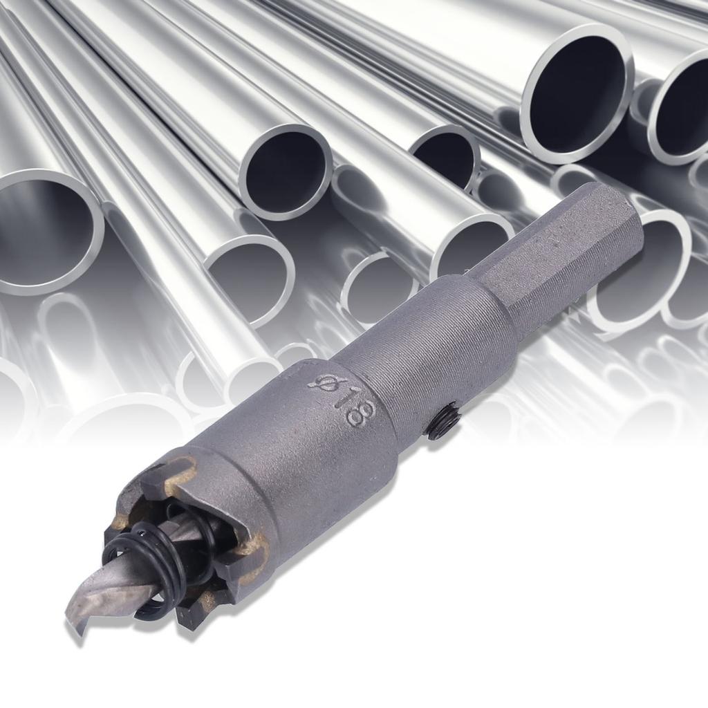 Hole Saw High Speed Steel Three Blades Inclination Angle Design Hole Cutter for Metal with Hex Key