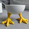 Chicken Claw Porcelains Holder 3D Printed White Chick Feet Figurine Statue Sculpture Office Bookshelf Desktop Decoration White