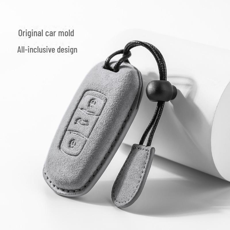 Geely Autoschlüsselhülle für Emgrand GS, Boyue, X3, X6, King Kong, X1, Borui - Leder Schnallenetui für Vision S1