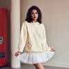 STREETRICH Women's Y2K Floral Letter Embroidered Hooded Pullover Cozy Stylish Long Sleeve Loose Sweatshirts with Kangaroo Pocket