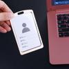 Case Card Protector Cover Metal Clip Vertical Card Cover Name Tag Holder Name Cover Card Holder