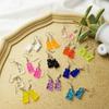 Colorful Jelly Resin Bear Earrings - European & American Fashion
