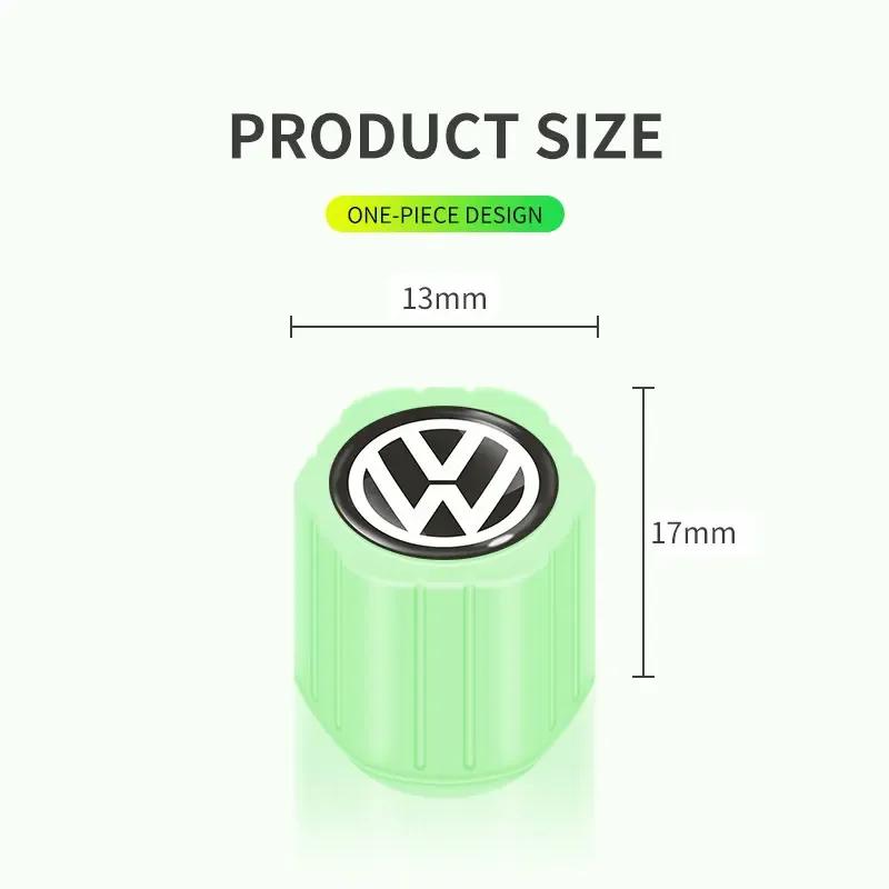 B6 Voor Volkswagen Lichtgevende Bandenventieldopjes Meerkleurig Fluorescerend Nacht Gloeiend Decor Voor Volkswagen VW GTI R Polo Golf MK8 Pas