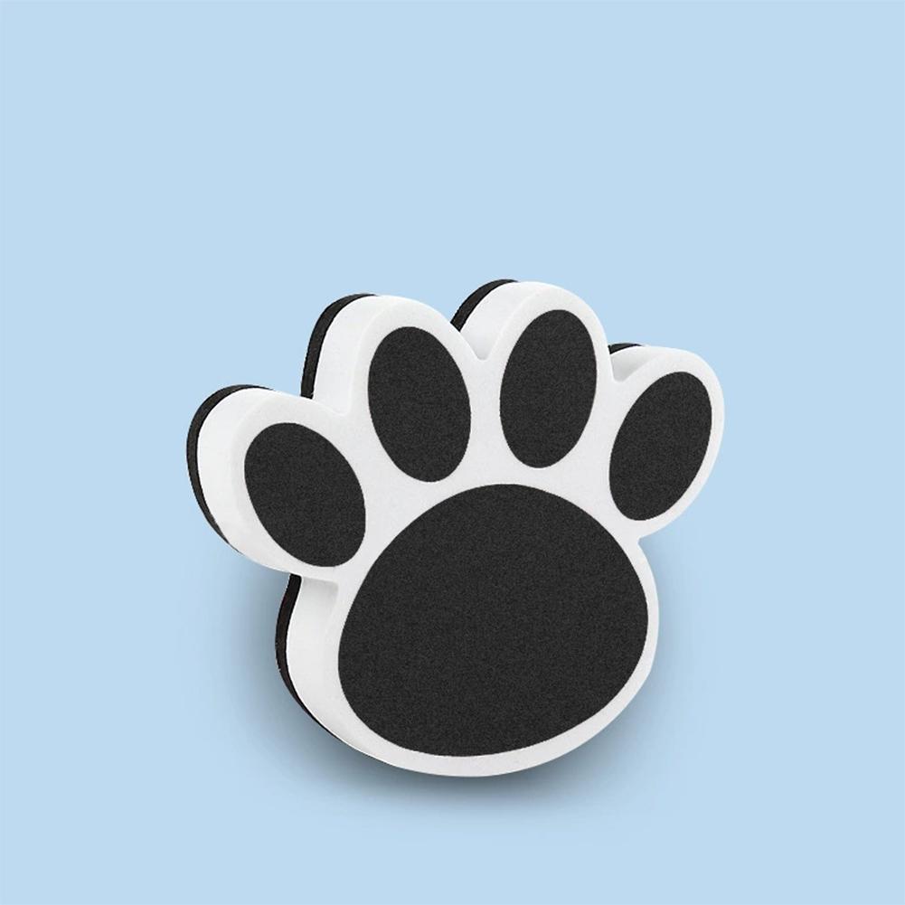 Vibrant Color Non-Scratch Surface Ergonomic Grip Magnetic Whiteboard Eraser Cartoon Bear Footprints EVA Blackboard Eraser чёрный