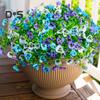 12 Pezzi Fiori di Pansè Artificiali da Esterno Resistenti ai Raggi UV Fiori di Seta Sintetica Colorati Pansè Finti per Fioriera Cassetta da Finestra Portico d'Ingresso Cortile Patio Decor