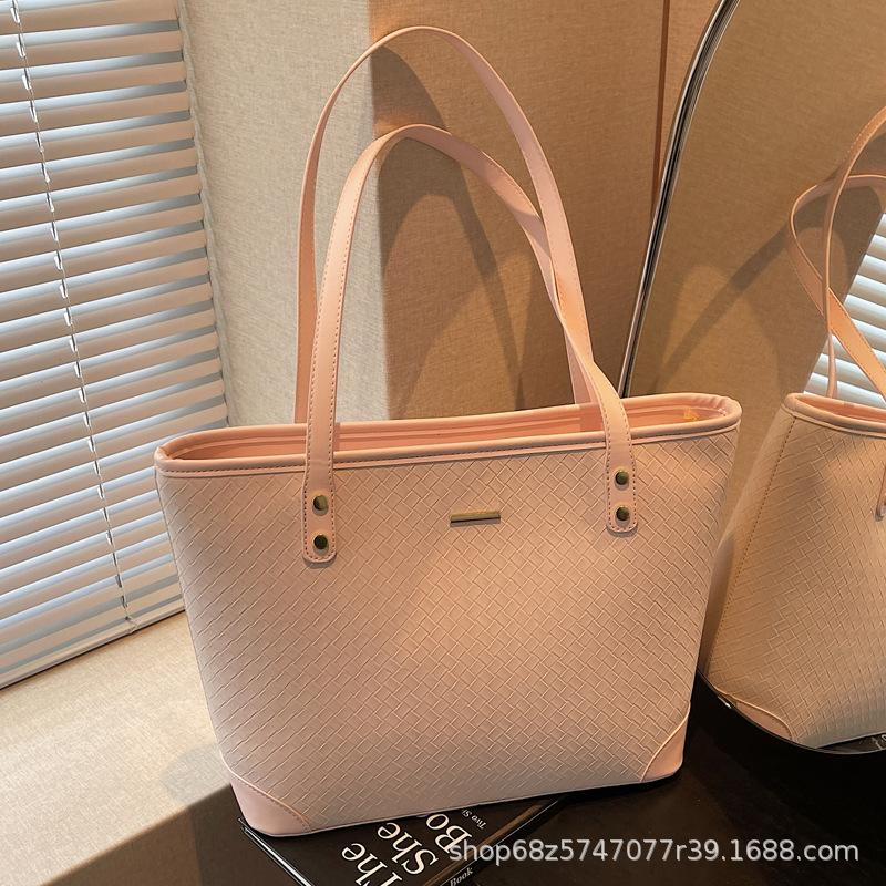 Large-capacity commuter tote bag women's Korean version fashion shoulder bag 2025 new versatile niche simple casual women's bag