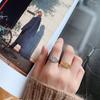 Retro Minimalist Women Korean Sun Moon Punk Fashion Jewelry Open Ring Finger Rings Copper