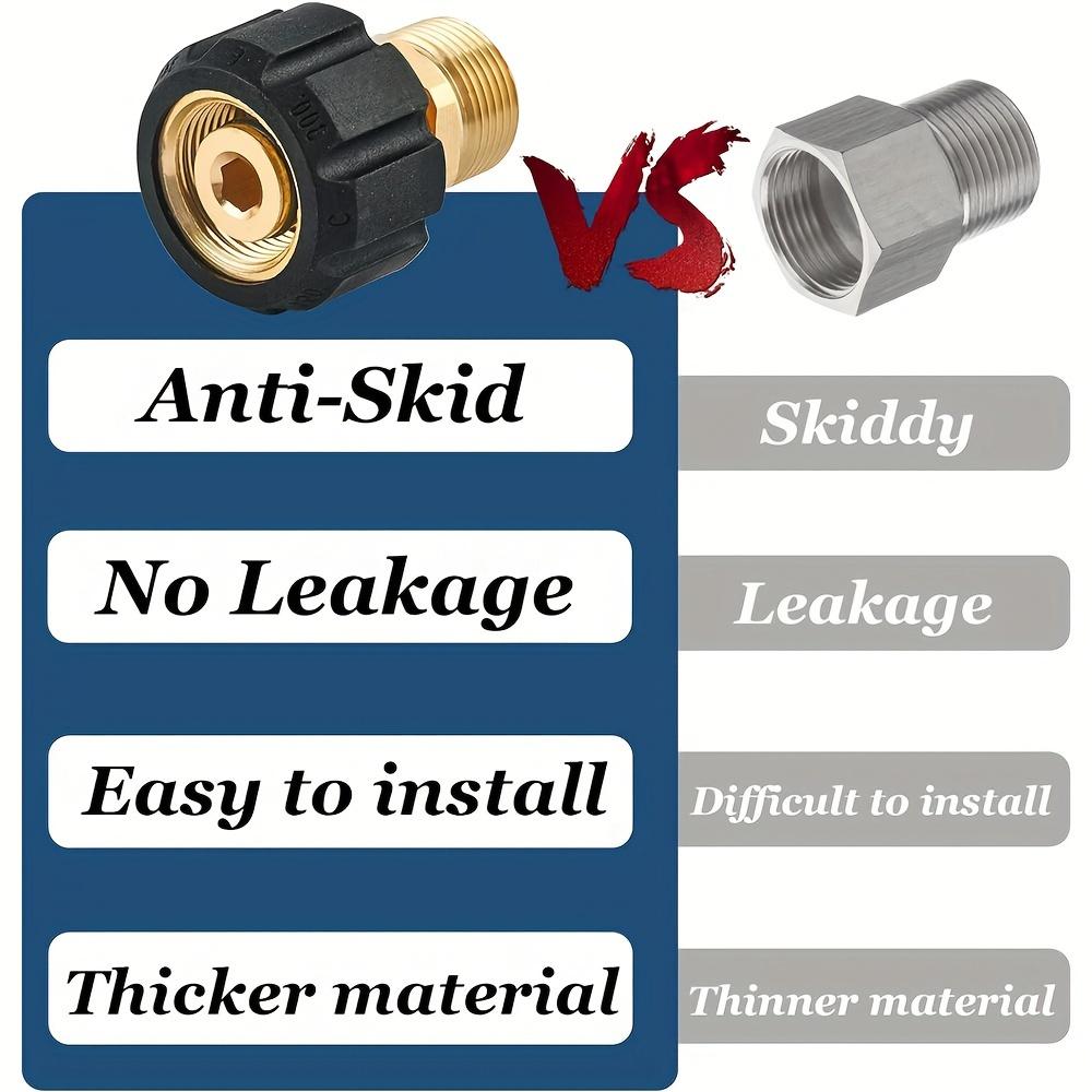 Efficient Brass Pressure Washer Hose Coupling - M22 Male14mm To Female15mm Screw Nipple 4500PSI