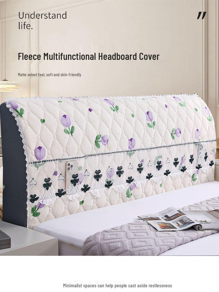 Protetor de Cabeceira de Madeira Maciça Acolchoado Anticolisão em Camurça