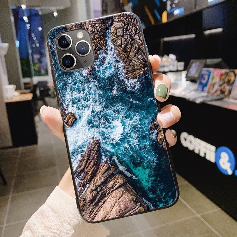 Soft Phone Cover For Iphone 12pro 13pro 11pro Max 5s 6s 7 8plus X Xr Xsmax 12 13mini Se 2020 Case Summer Beach Surfboard Surfing