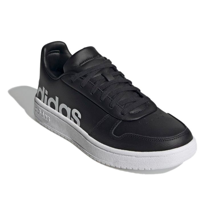 Adidas Neo Hoops 2.0 Rutschfeste Langlebige Low-Top Retro Basketballschuhe Herren Sneaker Schwarz Weiß GZ9119