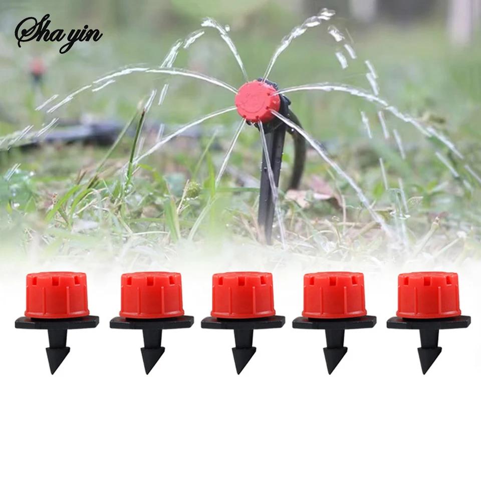 Adjustable 1/4'' Dripper Emitter 50/100pcs Micro Drip Irrigation Sprinklers for Efficient Garden Watering System Use