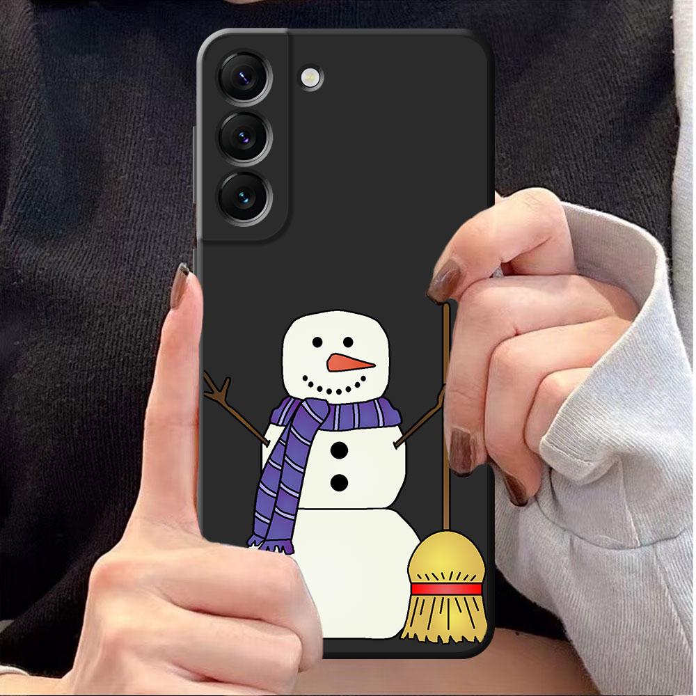 

Черный чехол Funda для Samsung Galaxy S21 FE S8 S10 S21 S7 S20 Plus S9 S10e S22 Ultra 5G Silicon Luxury Christmas Happy New Year Samsung S20 5G