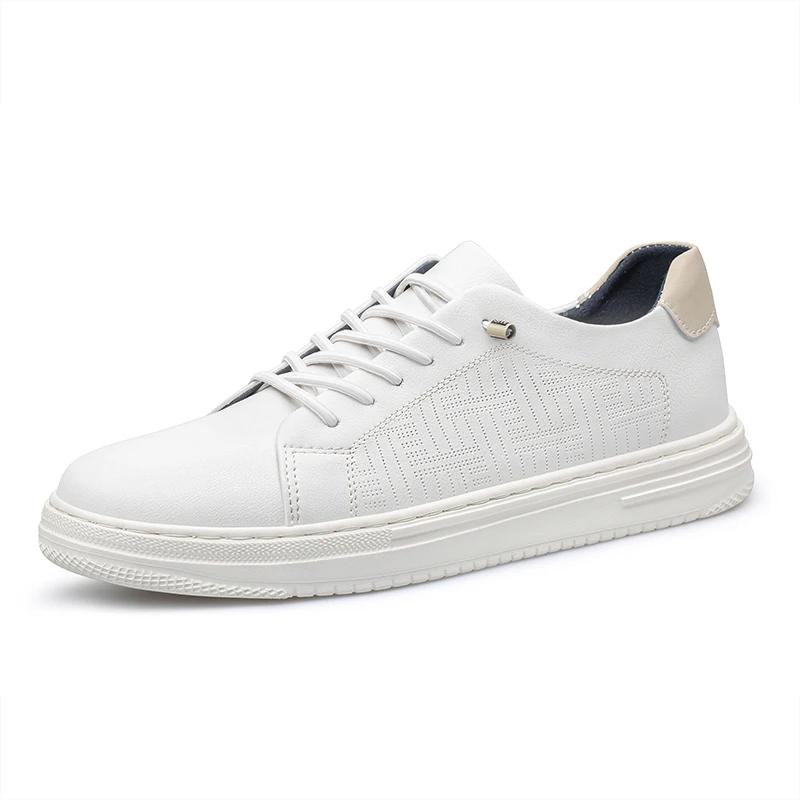 Fashion Men's Genuine Casual Shoes Handmade Leather Black Business Shoes for Men Comfort Classic White Luxury Shoes Mocasines Hombre