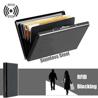 Fashion Smooth Surface Protective Lightweight RFID Blocking Credit ID Card Holder