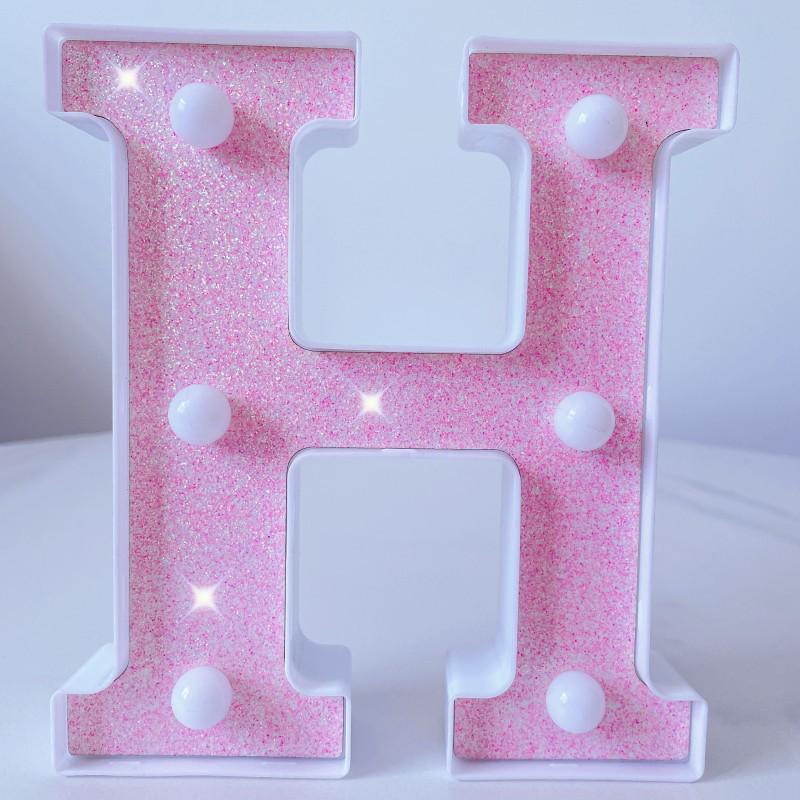 Pink LED Letter Light for Celebrations and Proposals