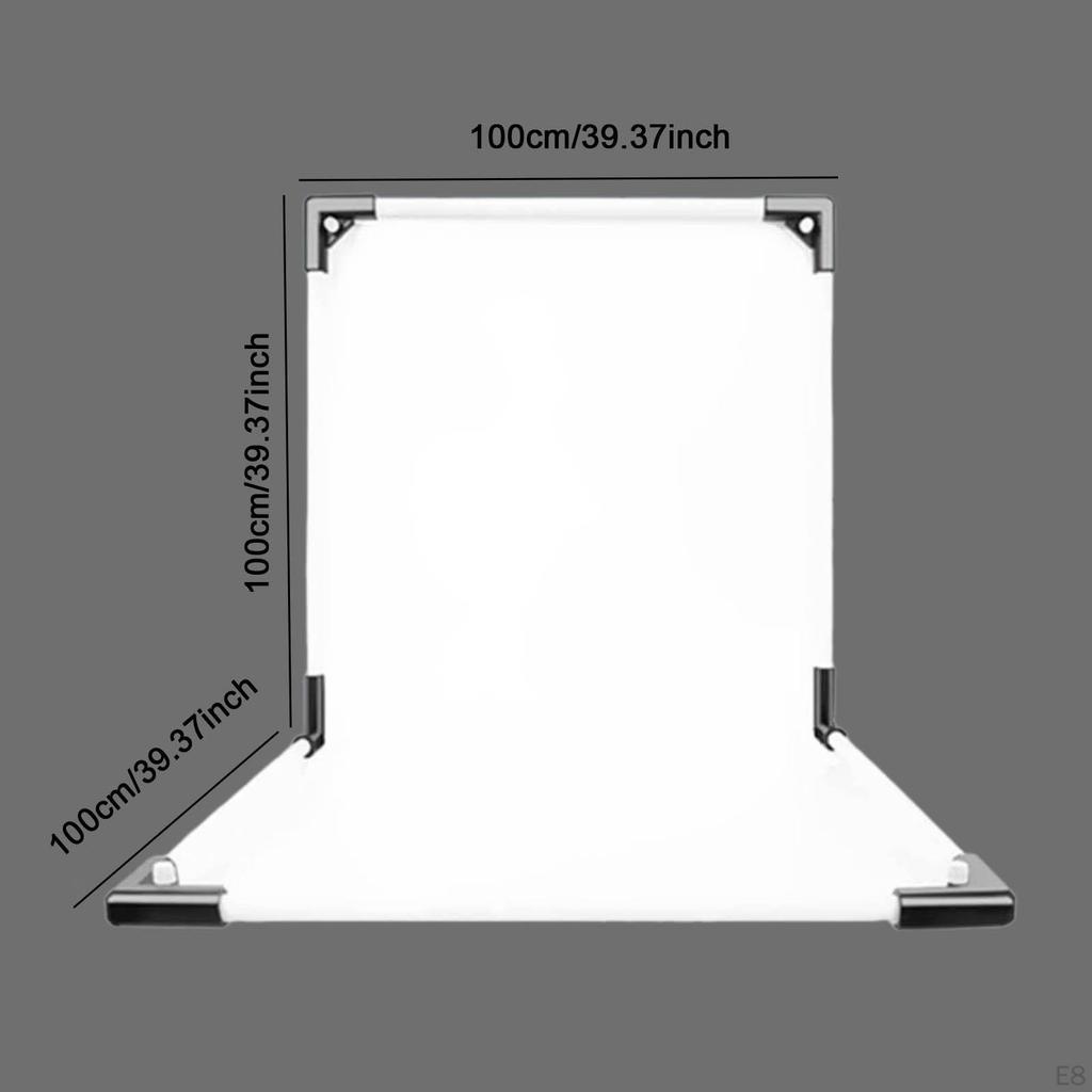 Photography Backdrops Kit Background Paper Professional L Shape PVC Photo Backdrop White Flat