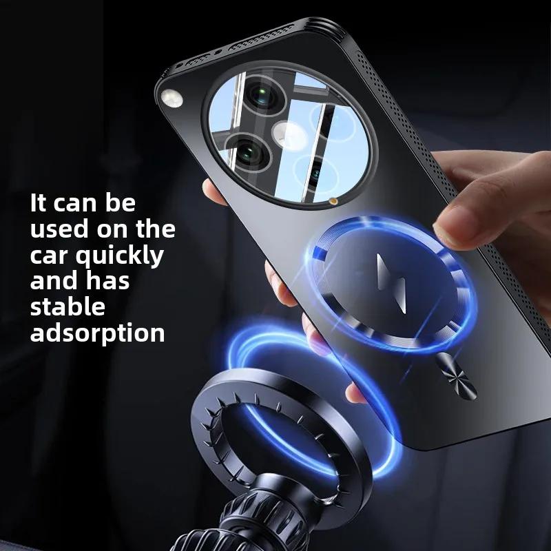 Magnetic Car Phone Case for Oppo Find X8, Full Lens Protection, Hollow Heat Dissipation, New