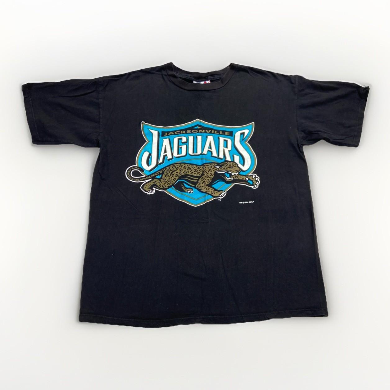 Vintage Jacksonville Jaguars Shirt Mens L Black NFL Jags Logo Athletic 90s NFL L