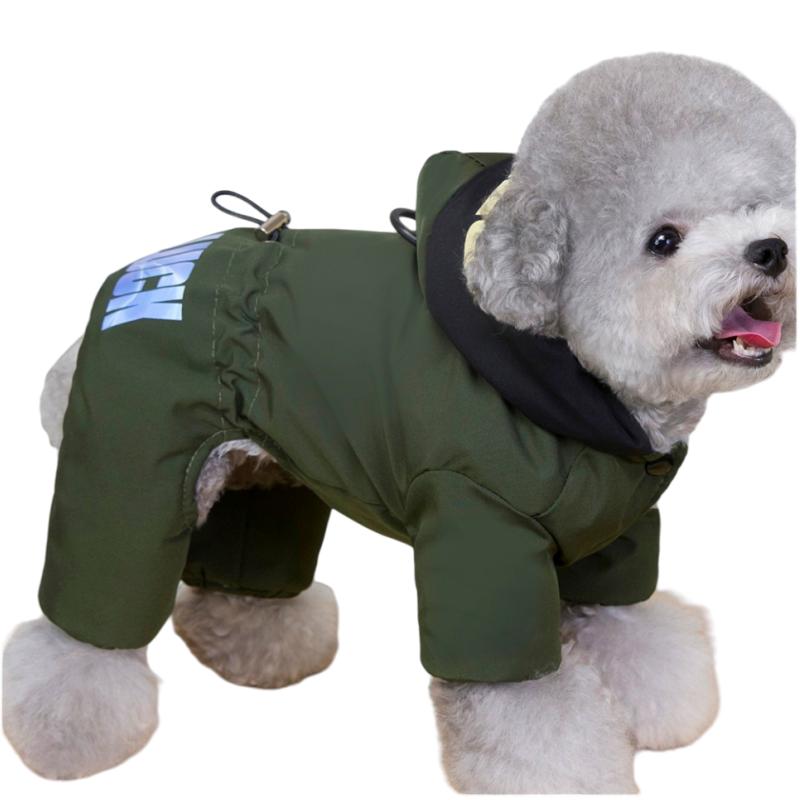 Hooded Winter Warm Thicken Pet Dog Jacket Dog Jumpsuit Clothes For Small Large Dogs Puppy Clothing Cat Coat Supplies Waterproof