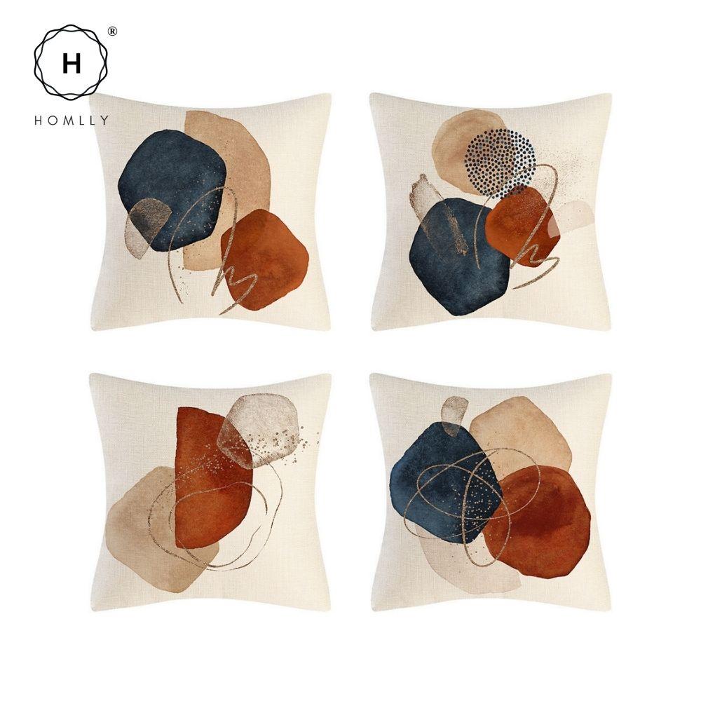 Homlly Dotti Abstract Mid Century Cushion Pillow Cover (X2PCS)