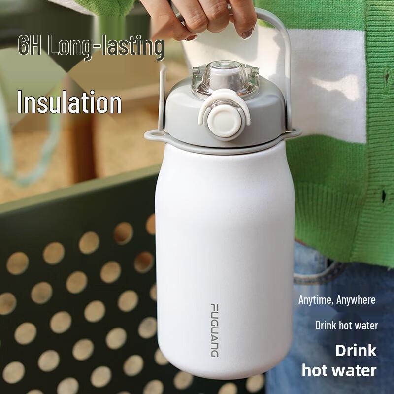 Fuguang Large Capacity 316 Stainless Steel Straw Thermos Cup