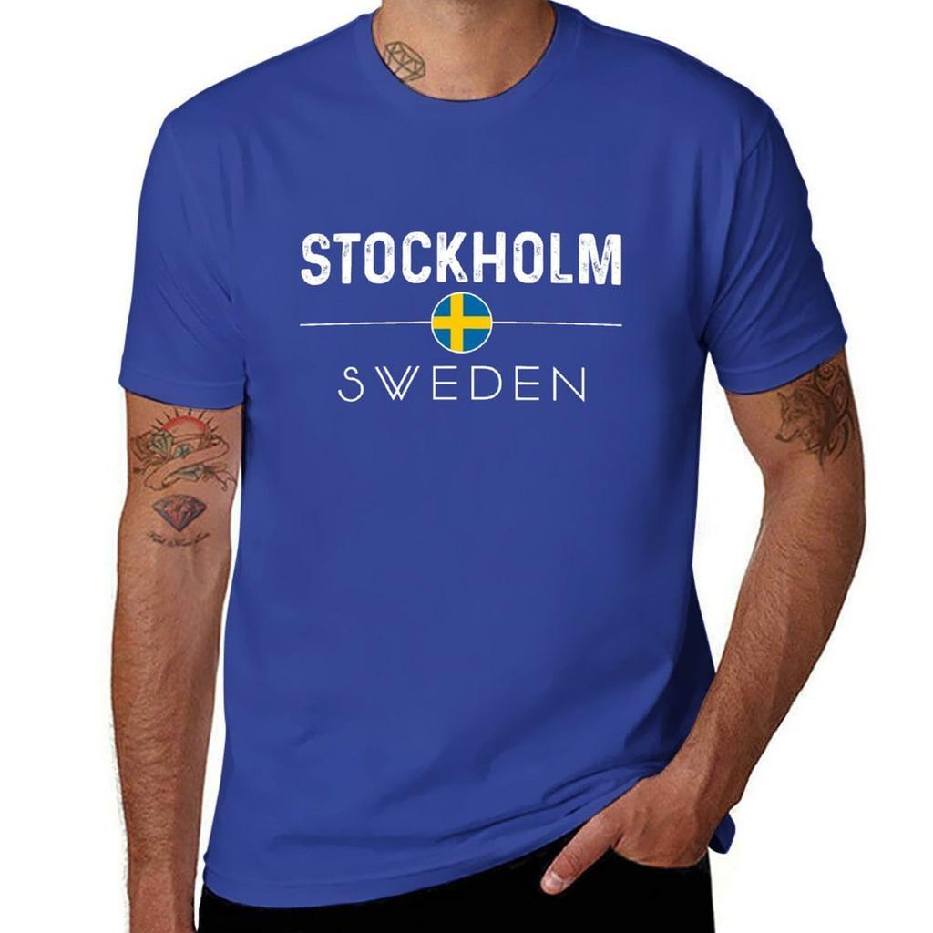 Stockholm Sweden Gift T-Shirt Kawaii Clothes Aesthetic Clothing Mens T Shirts Pack
