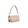 COACH Morgan Canvas With Leather With Cow Leather Handbag, Shoulder Bag Large Womens Khaki Monogram Pink