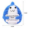 New Positive Energy Shark Dolls With Card Home Room Ornaments Handmade Knitted Plush Toys Christmas Gifts Home Decoration Crafts