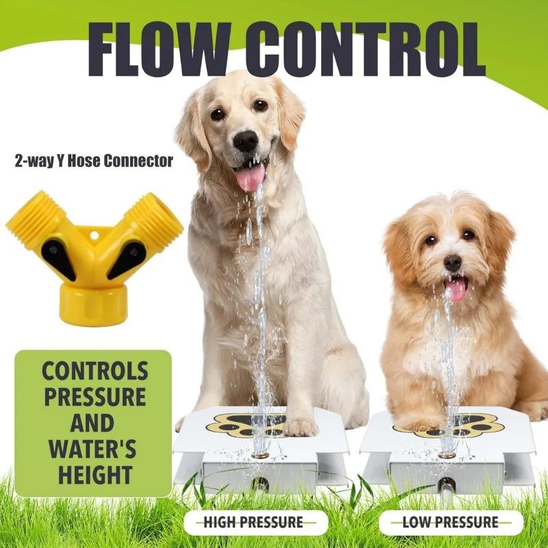 Hond Buiten Drinkfontein Stap-op Roestvrij Staal Automatische Drinkdispenser voor Zomer Interactieve Fontein Plezier Huisdier Speelgoed