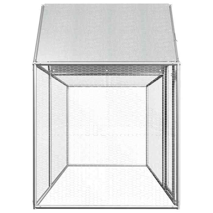 VidaXL Poulailler Enclos Clapier Cage Animaux Lapin Canard 3x1x1,5 m Acier 144554