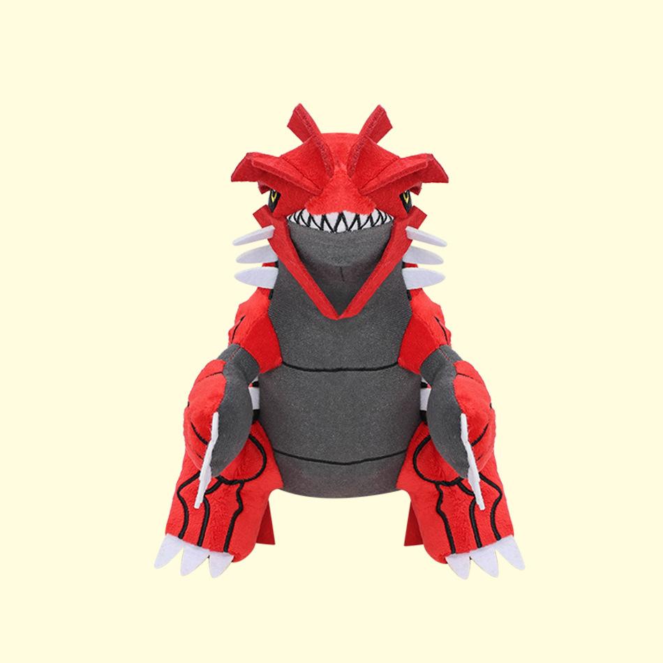 27Cm Red Groudon Legendary Dinosaur Plush Toy - Large Stuffed Animal Soft Mythical Creature Pillow Gift For Kids Fans Collect